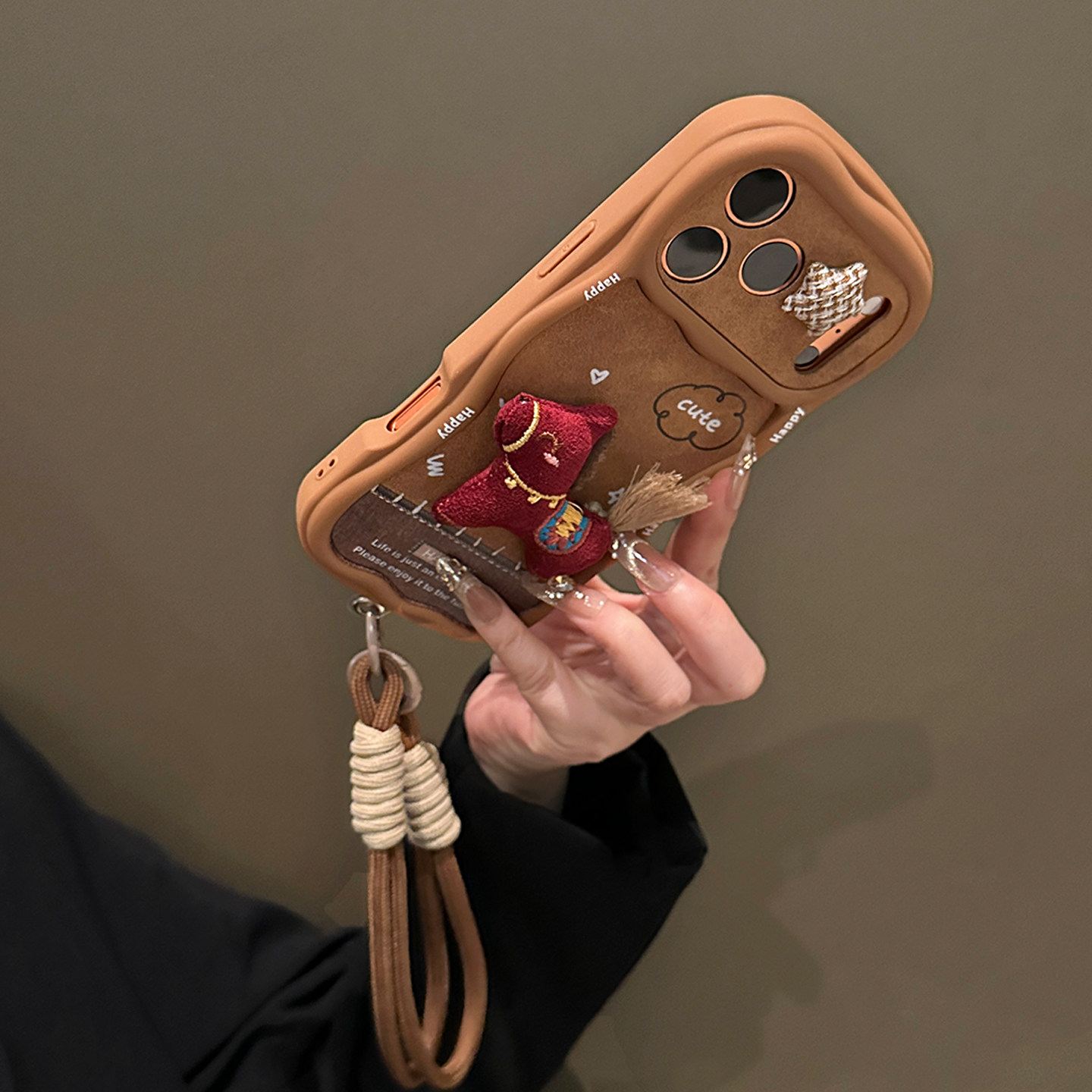 卡巴顿 秋冬天毛绒红色小马适用苹果17promax手机壳新款16pro女iphone15plus带挂绳14pro全包防摔13马年可爱,3C数码配件,手机保护套/壳,淘宝优惠券,粉丝福利购,淘宝优惠卷