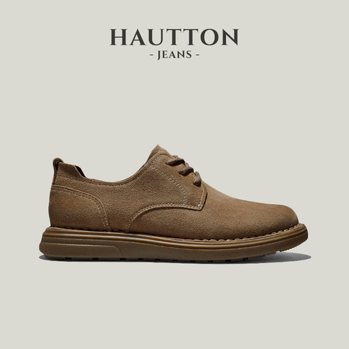 HauttonJeans复古工装鞋男耐磨
