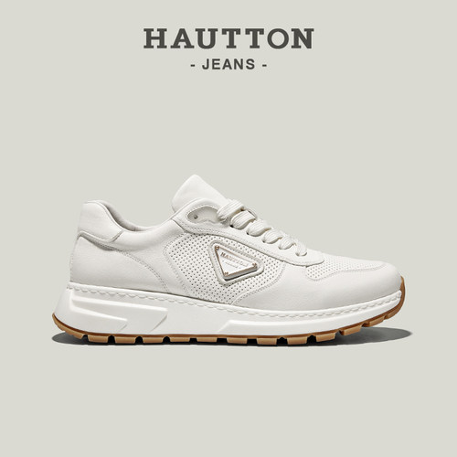 HauttonJeans白色休闲运动鞋男
