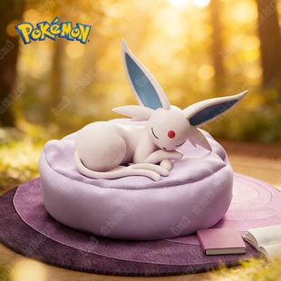 正版宝可梦伊布睡姿系列盲盒太阳伊布玩偶仙子伊布摆件叶伊布手办