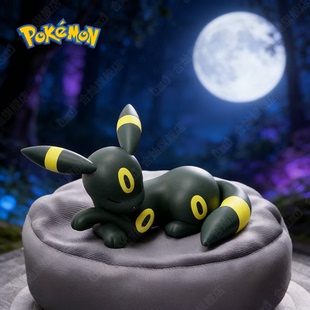 精灵宝可梦睡姿系列潮流盲盒神奇宝贝月亮伊布玩偶手办女公仔玩具