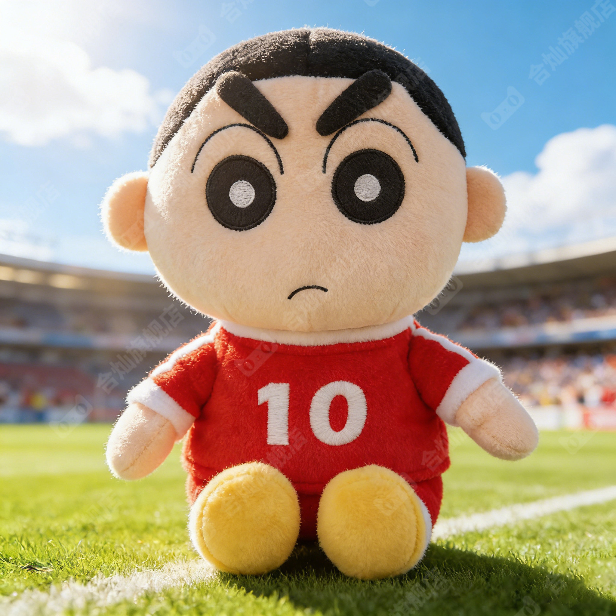 正版10号球衣蜡笔小新毛绒玩具玩偶儿童公仔娃娃抱枕送男生日礼物