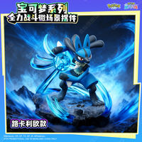 Official Pokemon Lucario Pikachu figurine, Pokemon Genki Battle scene gift for men thumbnail 7