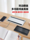 电脑桌铝合金穿线盒桌面线孔盖长方形双开双面刷线盒带底盒