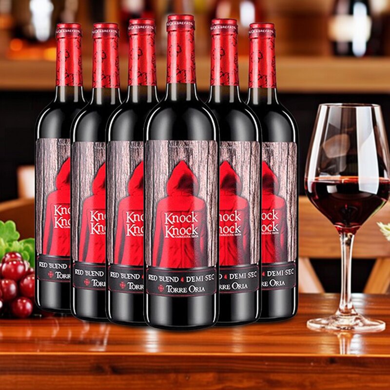 奥兰小红帽半甜红葡萄酒750ml西班牙原瓶进口红酒女微醺晚安酒