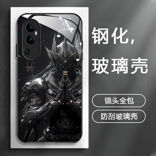 适用oppo机甲风玻璃壳手机壳