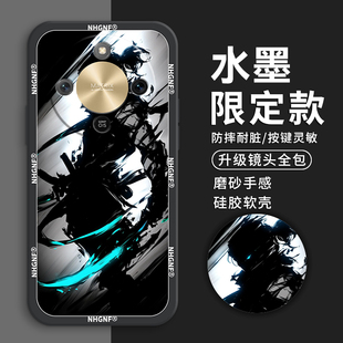 水墨刀客适用荣耀x70手机壳新款荣耀x60i保护套x50pro/x60i/x40防摔i/se/max竞速版荣耀9X/8X卡通男款高级感