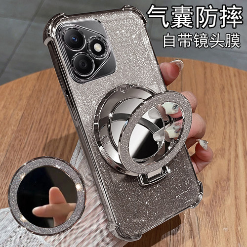 适用华为荣耀X60i自带镜头膜壳