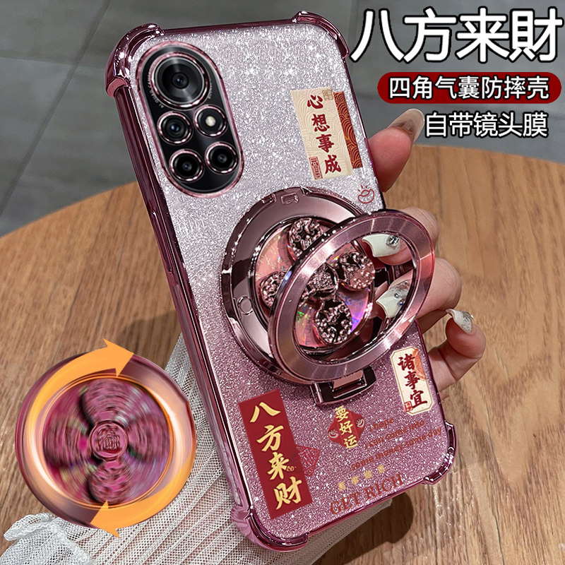 适用华为nova8手机壳nove8pro保护硅胶套ANG一AN00带镜头膜全包BRQ气囊防摔p透明n8软男女新款note支架曲面屏