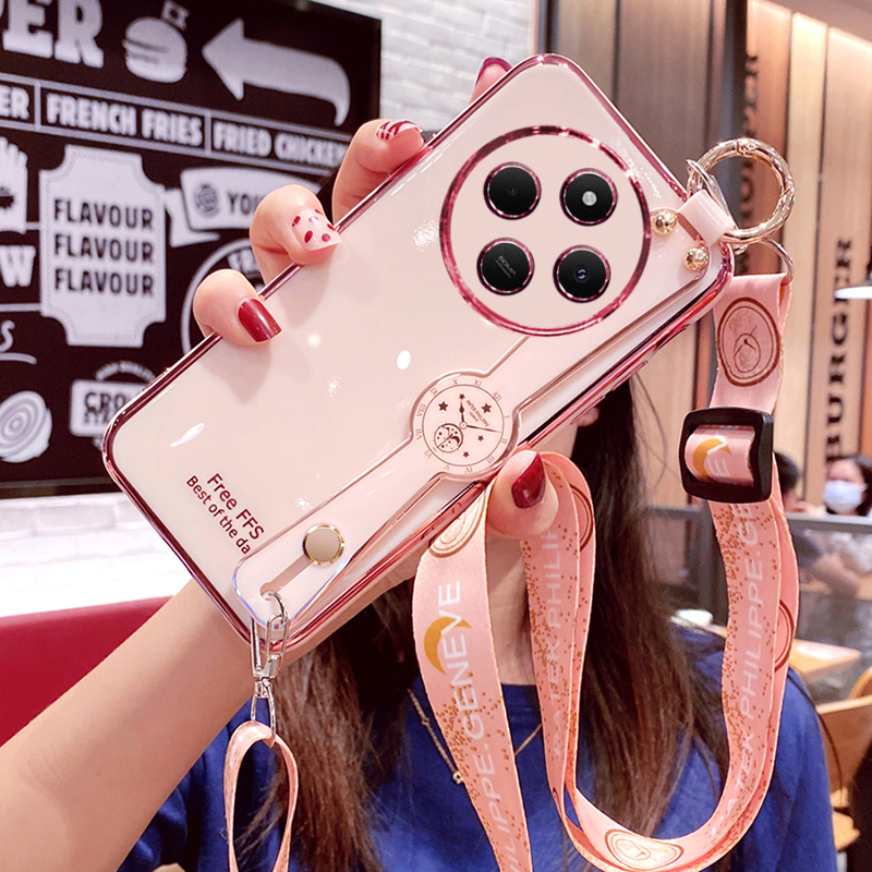适用红米14R手机壳小米redmi14C腕带保护5g硅胶套2411DRN47C全包防摔软壳r5g女新款c5g斜挎背带挂绳送钢化膜