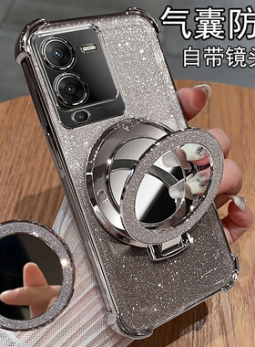 适用vivoS15手机壳vivo保护S15pro硅胶套镜头全包V2203A气囊防摔2207透明p软por带支架vivis女新款vovi曲面屏