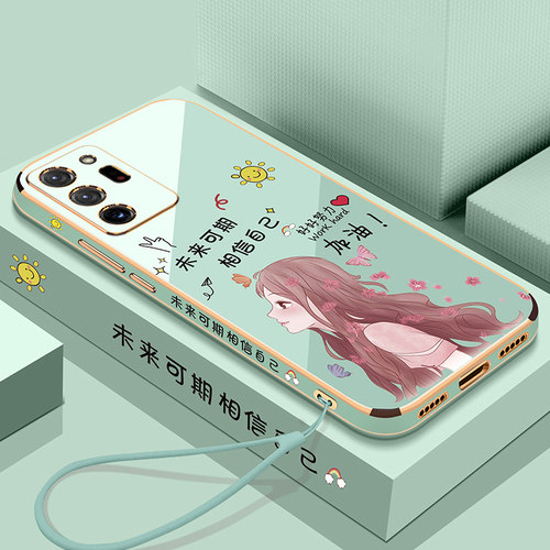 三星note20硅胶直边网红可爱