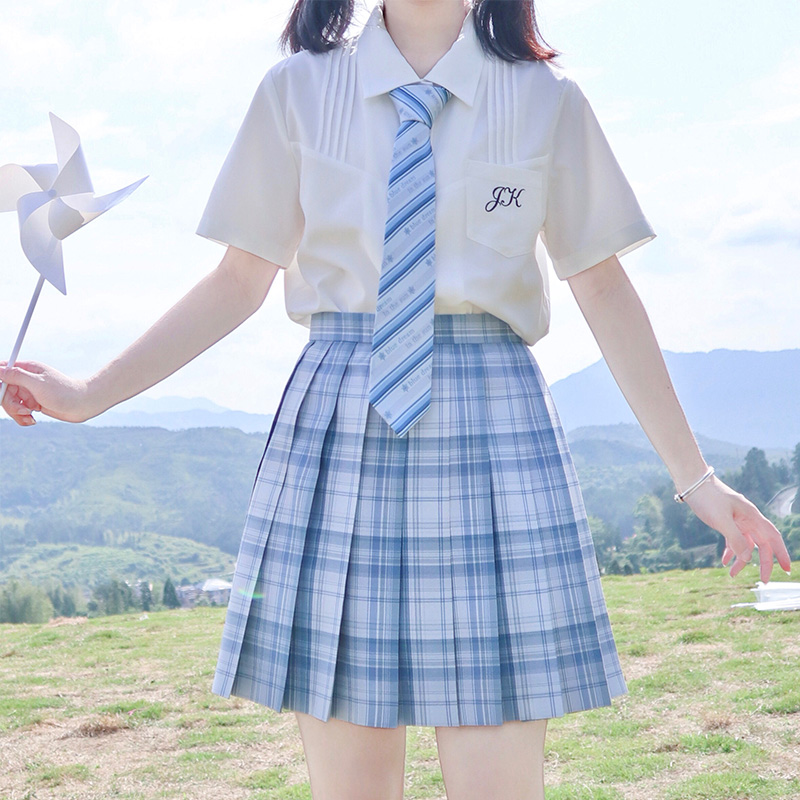 御茶家JK-冰岛 校供感辣妹jk格裙子制服套装原创正版学院风短裙