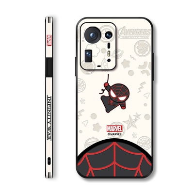 美赞仕漫威正版适用小米13手机壳新款12镜头全包11防摔保护套10蜘蛛侠pro侧边12s潮牌mix4皮纹红米k60浮雕50