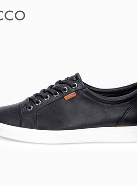 ECCO爱步圆头平底小白鞋板休闲鞋女鞋舒适柔酷7号430003【包税】