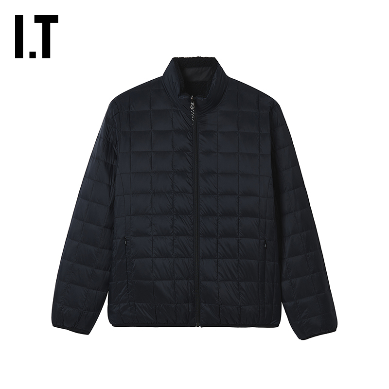 ITTAION两面穿立领羽绒外套