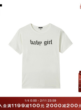 IT R13女装圆领短袖T恤新款简约个性字母印花休闲半袖R13WK0XQ