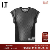 HOMME BLACK情侣镂空网眼渔网宽松背心 des GARCONS CDG COMME