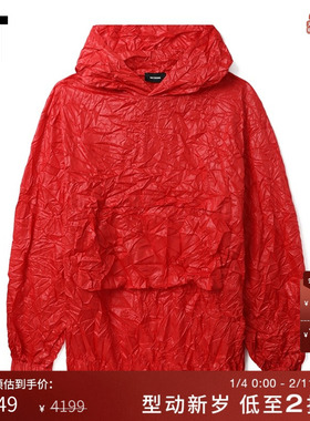 IT We11Done女装连帽连衣裙新品时尚靓丽褶皱感卫衣裙短裙091WRDX