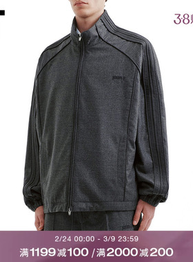 IT JUUN.J男装立领拉链夹克新款帅气运动风条纹边饰外套141P00MQ