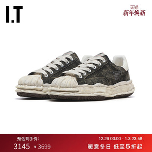 Mihara 复古街潮厚底板鞋 Yasuhiro男款 新款 WQR8BLMP 做旧运动鞋