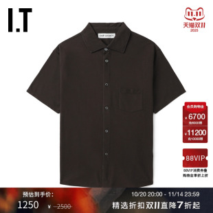 OUR 新款 LEGACY男装 衬衫 简约复古翻领上衣M226ADMO 纯色短袖