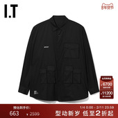 FreshServise男装 街潮工装 长袖 衬衫 新款 风多口袋装 饰H117EXML