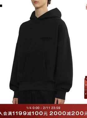 IT ESSENTIALS男装宽松连帽卫衣新款酷感有型纯色连帽衫92205WMQ