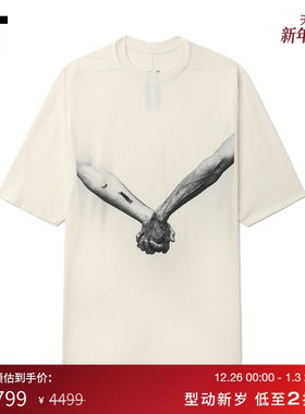 IT Rick Owens男装中长款短袖T恤新款文艺质感宽松半袖8JNCP3MO