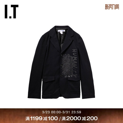 IT合身翻领西装夹克西服外套