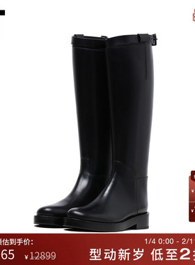 IT Ann Demeulemeester女款及膝靴新品时髦甜酷平底骑士靴01370I