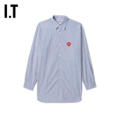 GARÇONS川久保玲INVADER联名女装 条纹衬 COMME des CDG PLAY