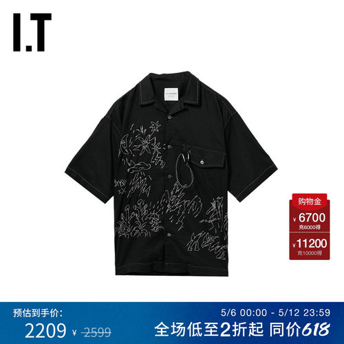 ITandwander宽松短袖衬衫