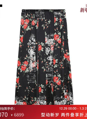 IT Simone Rocha女装半身裙百褶裙新款摩登时髦花裙子311047XL
