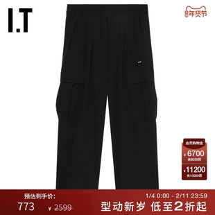 IT GOD SELECTION XXX男装工装长裤新款简约有型露踝直筒裤PT02MO