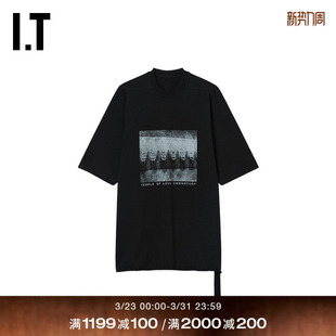 T恤新款 短袖 中长款 潮流有型长飘带坠饰宽松上衣 DRKSHDW男装