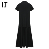 时髦气质叠层修身 长裙 小高领短袖 连衣裙新款 JIL SANDER女装