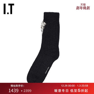 精致时尚 中筒袜新款 Rocha女款 水钻珠饰缀饰休闲袜女袜 Simone