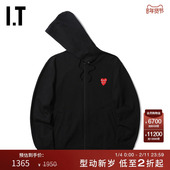 CDG PLAY COMME des GARÇONS川久保玲男连帽拉链卫衣爱心缝饰