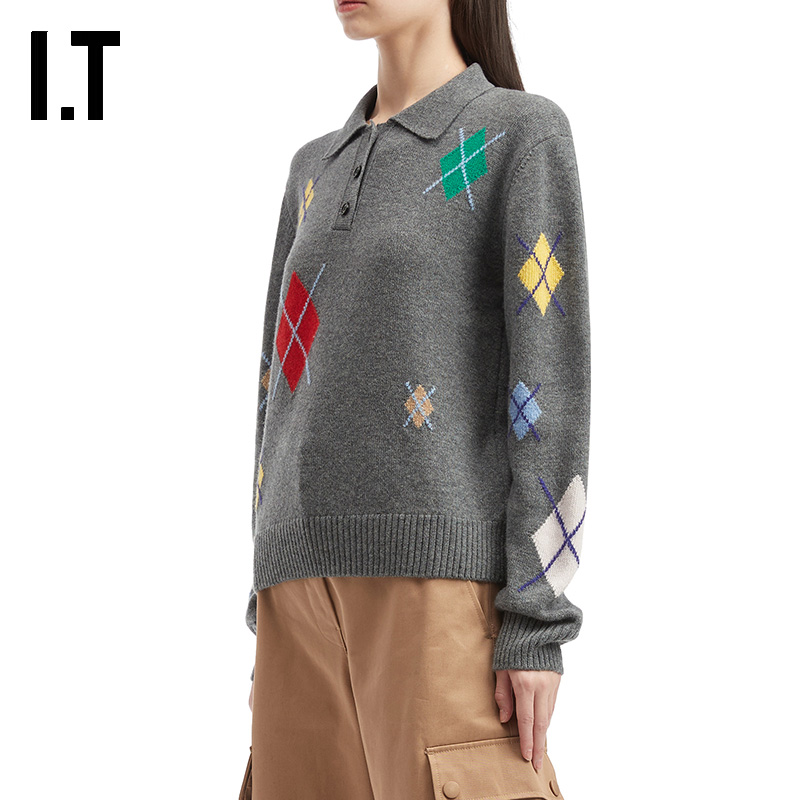 ITMSGMpolo领针织衫轻松趣味