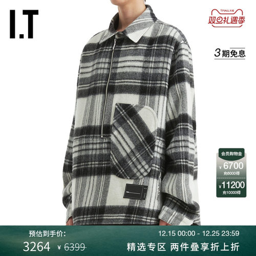 ITWe11Done格纹毛呢上衣