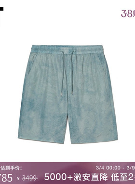 IT JUUN.J男装宽松休闲短裤新款街潮质感水洗效果直筒裤325P21MM