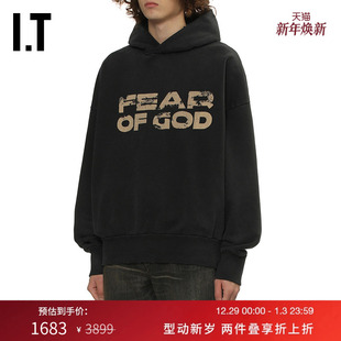 GOD男装 连帽卫衣新款 潮流复古logo装 12102BMP 饰连帽衫 FEAR