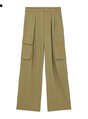 IT Tibi女装阔腿工装长裤新品摩登气场宽松纯色休闲裤S3327XL