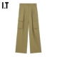 摩登气场宽松纯色休闲裤 S3327XL 长裤 新品 Tibi女装 阔腿工装
