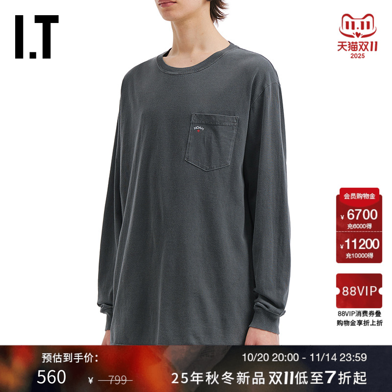 ITNOAH纯色长袖T恤休闲基础款