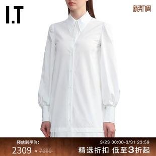 褶裥拼接衬衫 WHITE™女装 裙短裙080101XM OFF