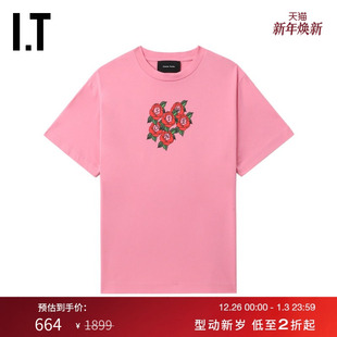 Simone 浪漫文艺花朵印花半袖 Rocha女装 T恤新款 5195P9 宽松短袖