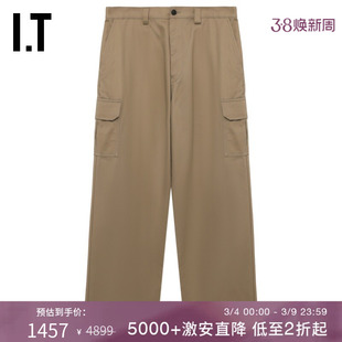 IT AMBUSH男装直筒工装长裤新款简约质感宽松纯色休闲裤01Q100MN