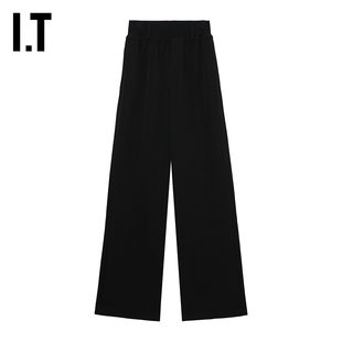 ALAINPAUL女装 时髦摩登纯色直筒裤 高腰阔腿裤 新款 UA0202XM 长裤